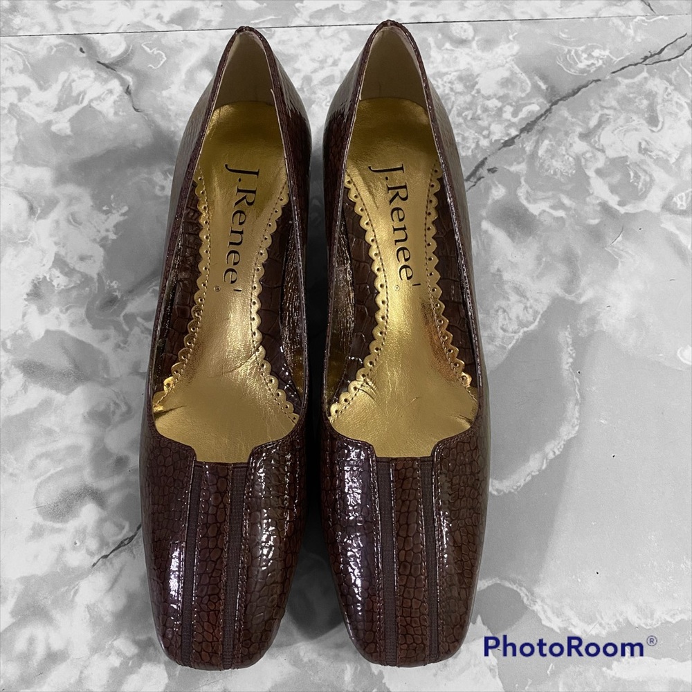 J. Renee Brown Snakeskin Patterned Shoes